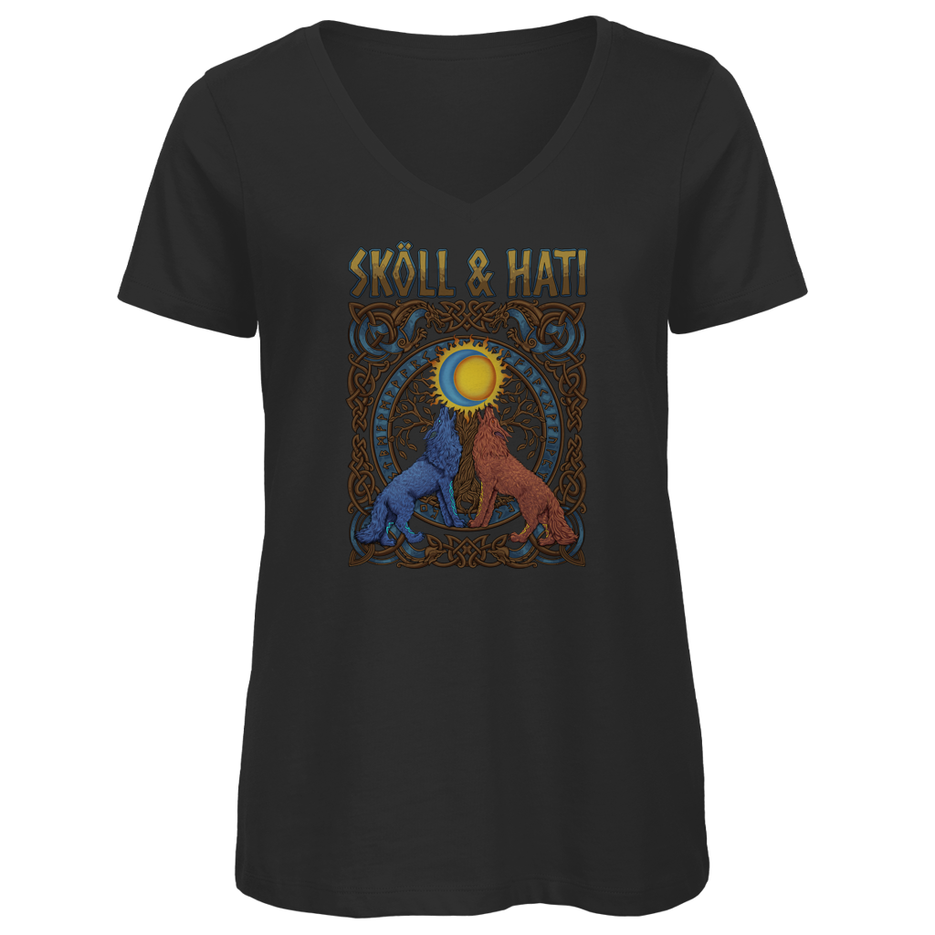 Sköll & Hati - Damen Premium V-Neck T-Shirt
