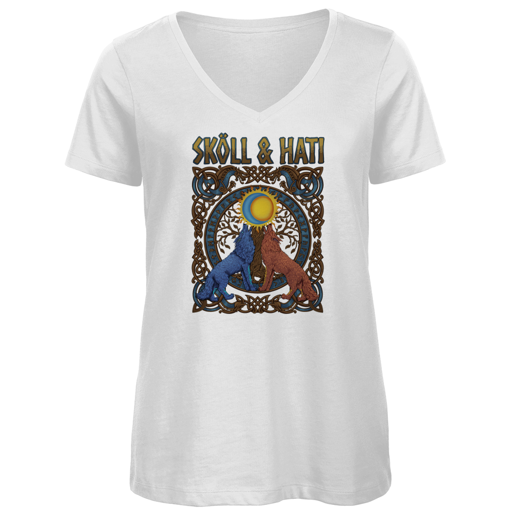 Sköll & Hati - Damen Premium V-Neck T-Shirt