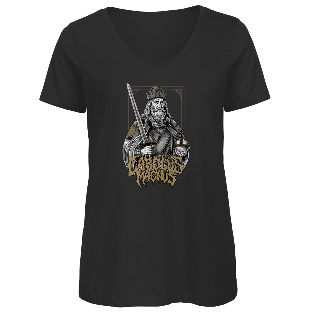 Karl der Große - Damen Premium V-Neck T-Shirt