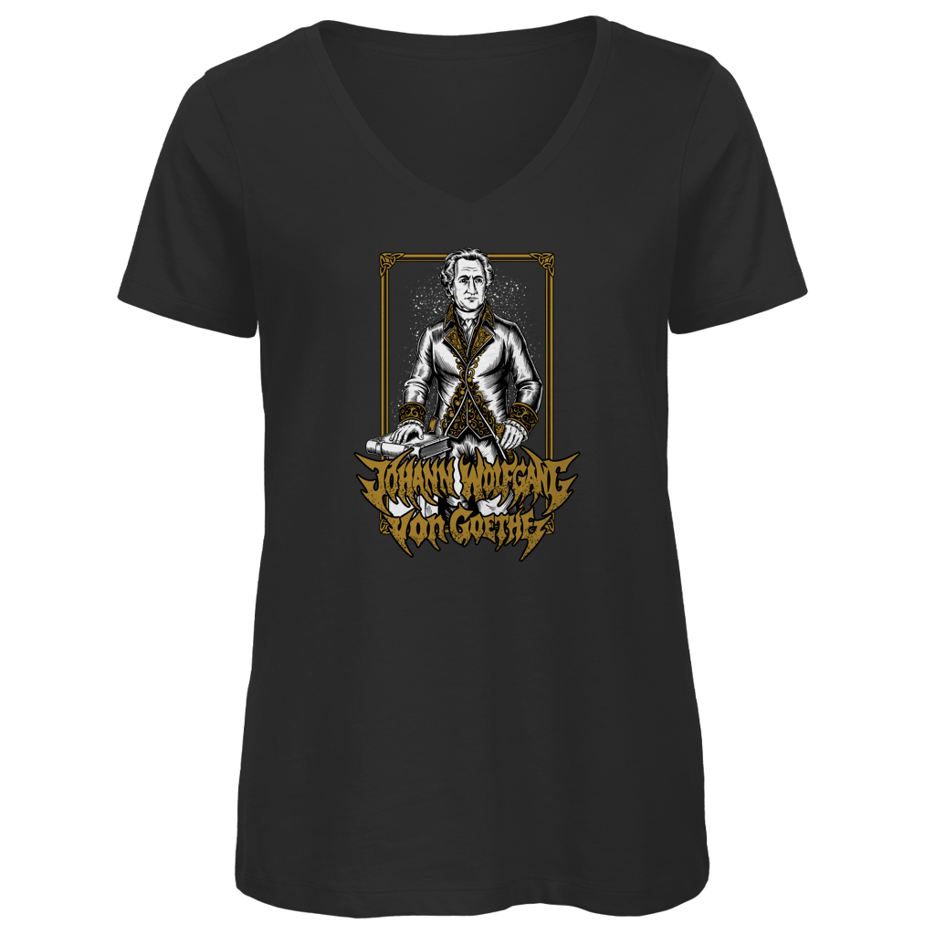 Johann Wolfgang von Goethe - Damen Premium V-Neck T-Shirt