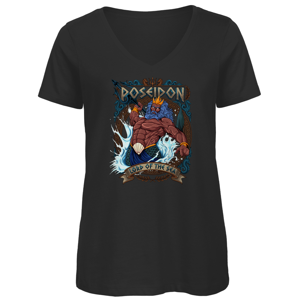 Poseidon - Damen Premium V-Neck T-Shirt