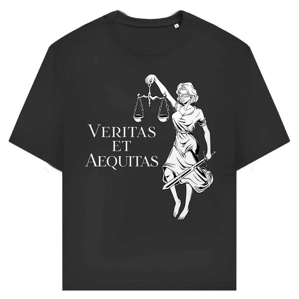 Veritas et Aequitas mit Justitia - Unisex Premium T-Shirt