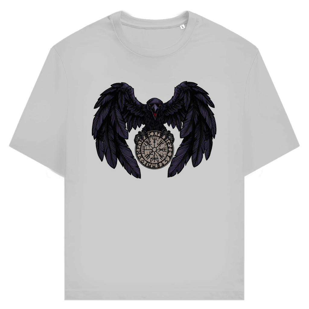 Rabe mit Futhark und Vegvisir - Unisex Premium T-Shirt
