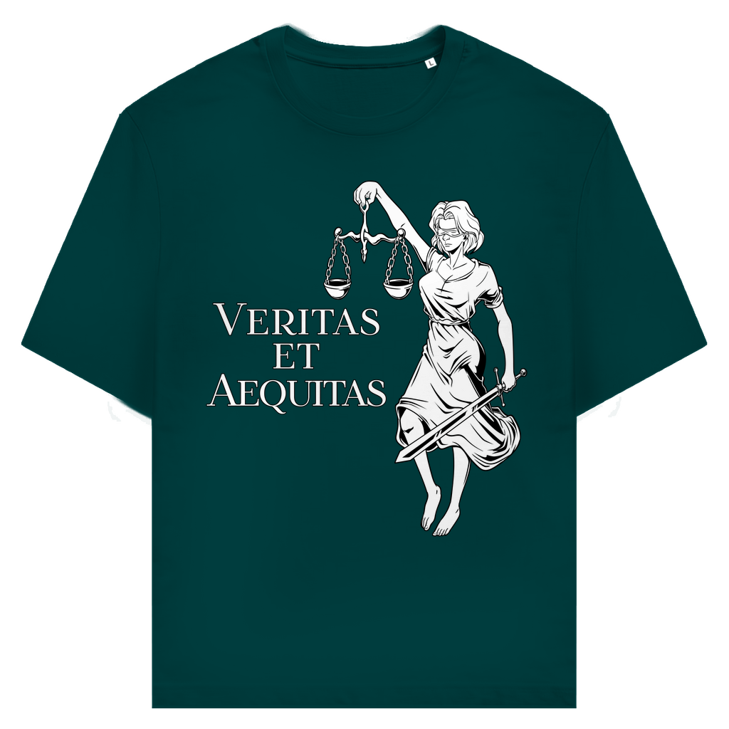 Veritas et Aequitas mit Justitia - Unisex Premium T-Shirt