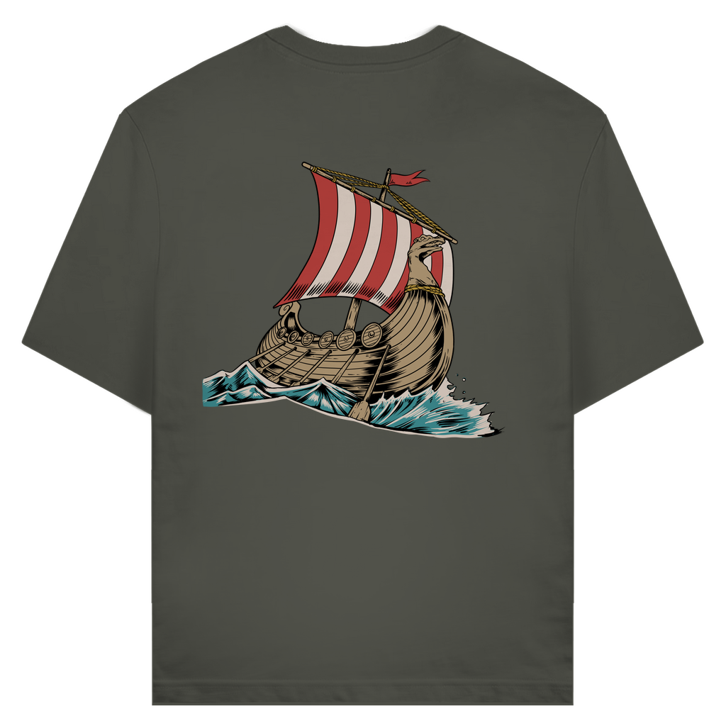 Wikinger-Langschiff-Crew - Unisex Premium T-Shirt