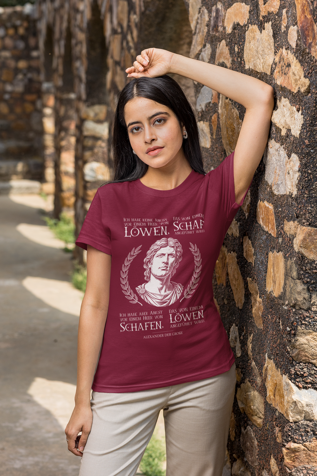 Alexander der Große – Löwe & Schafe - Unisex Premium T-Shirt