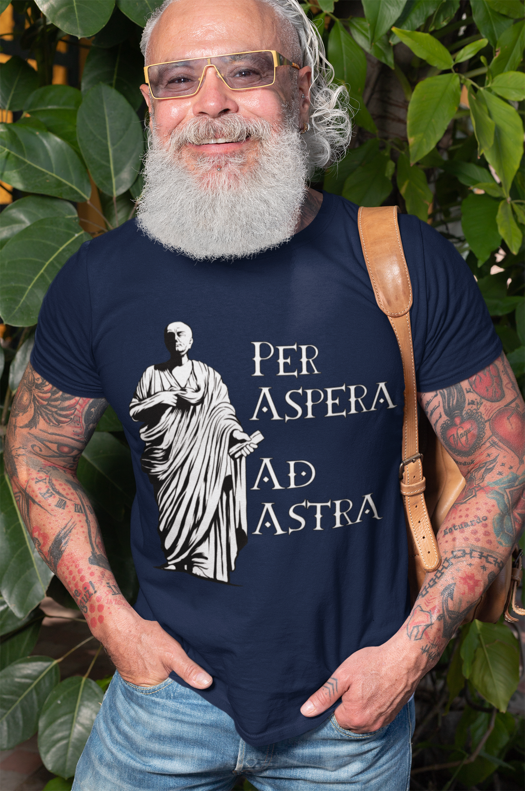 Seneca Zitat Per Aspera Ad Astra - Unisex Premium T-Shirt