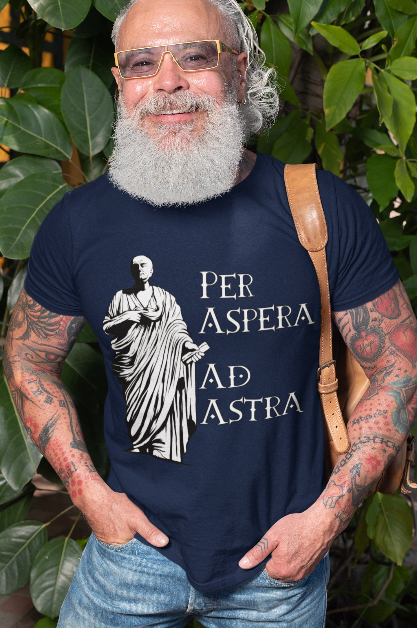 Seneca Zitat Per Aspera Ad Astra - Unisex Premium T-Shirt