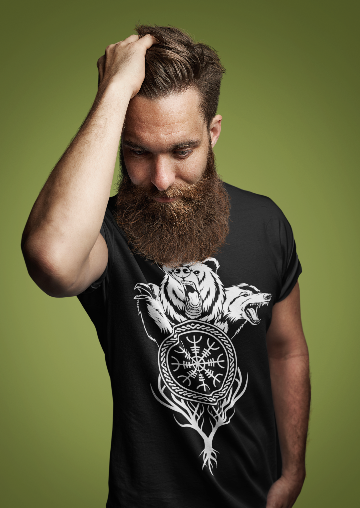 Schreckenshelm – Zeichen von Schutz und Urgewalt - Unisex Premium T-Shirt