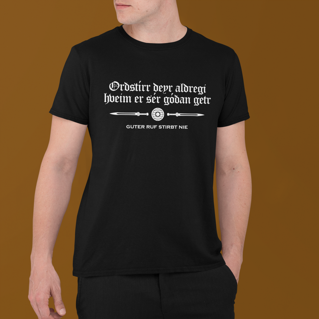Guter Ruf stirbt nie - Orðstírr deyr aldregi - Unisex Premium T-Shirt