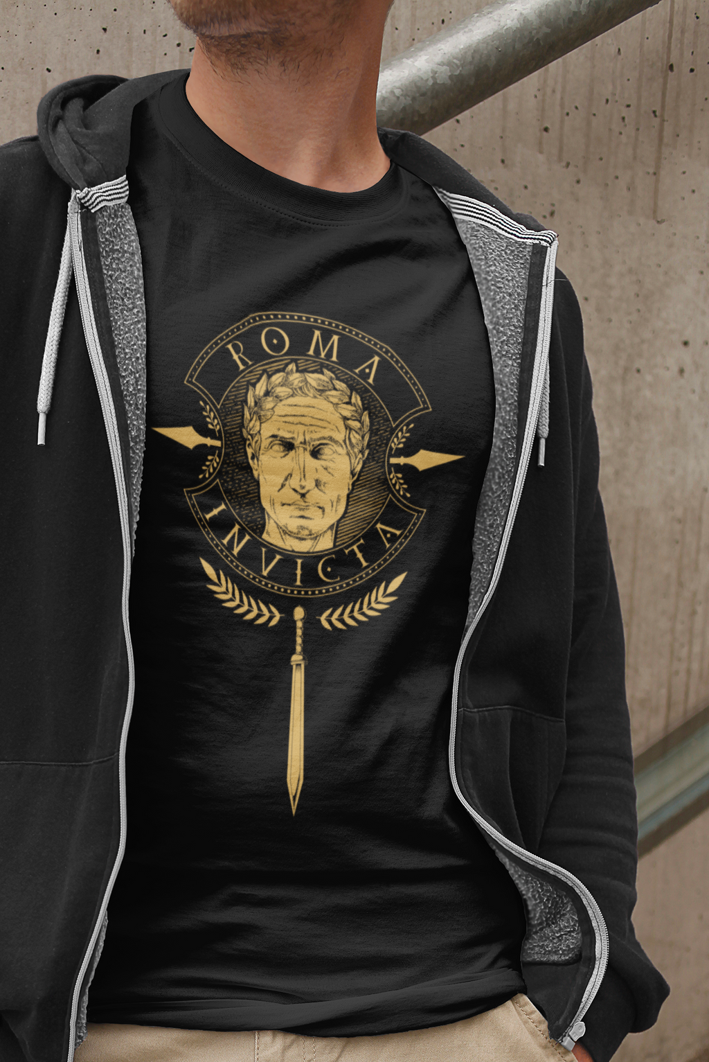 Roma Invicta mit Caesar - Unisex Premium T-Shirt